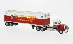 Brekina 85721 - H0 - Peterbilt 359 Koffer-Sattelzug FDNY - klassisch